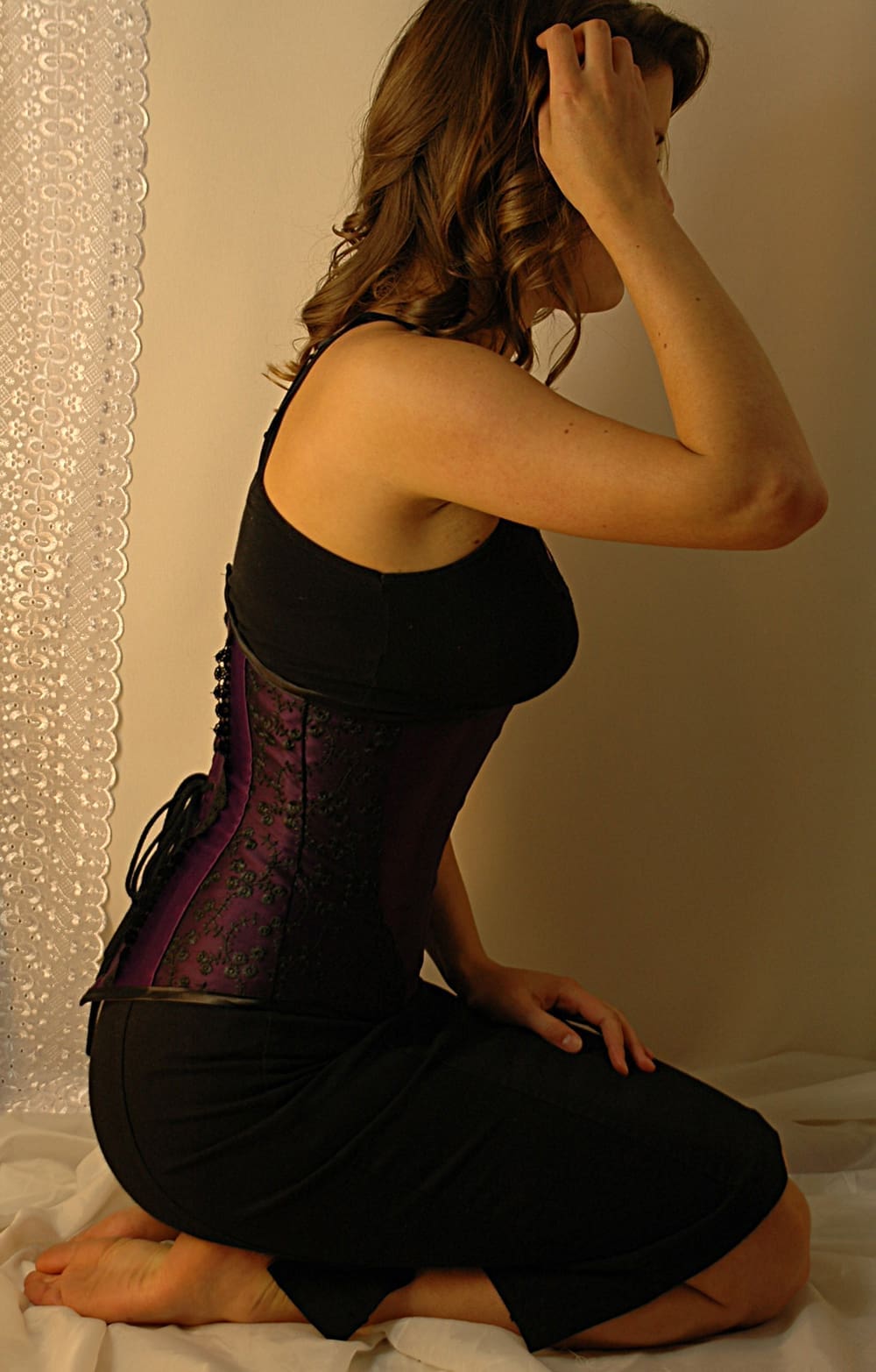 Purple and black underbust - Image 8