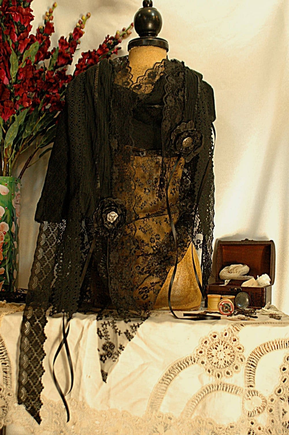 Made to Order, Black ethereal pashmina wrap