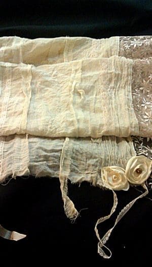 large cream and ivory lace ethereal shawl wrap