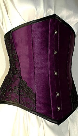 Purple and black underbust